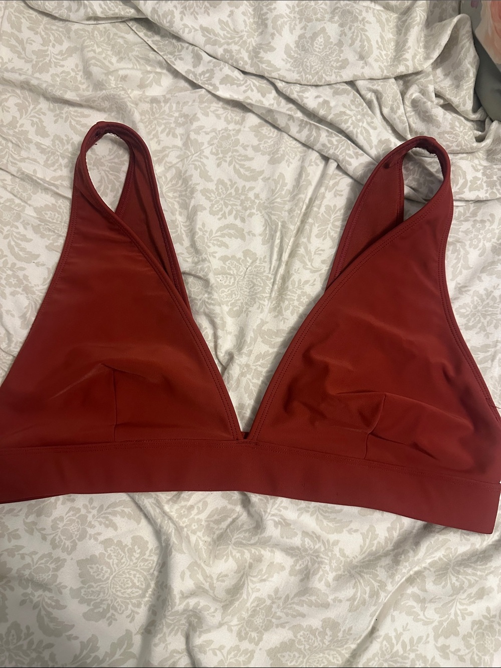 Forever 21 Rust Red Triangle Bralette Swim Top